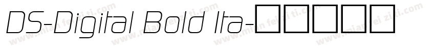 DS-Digital Bold Ita字体转换
